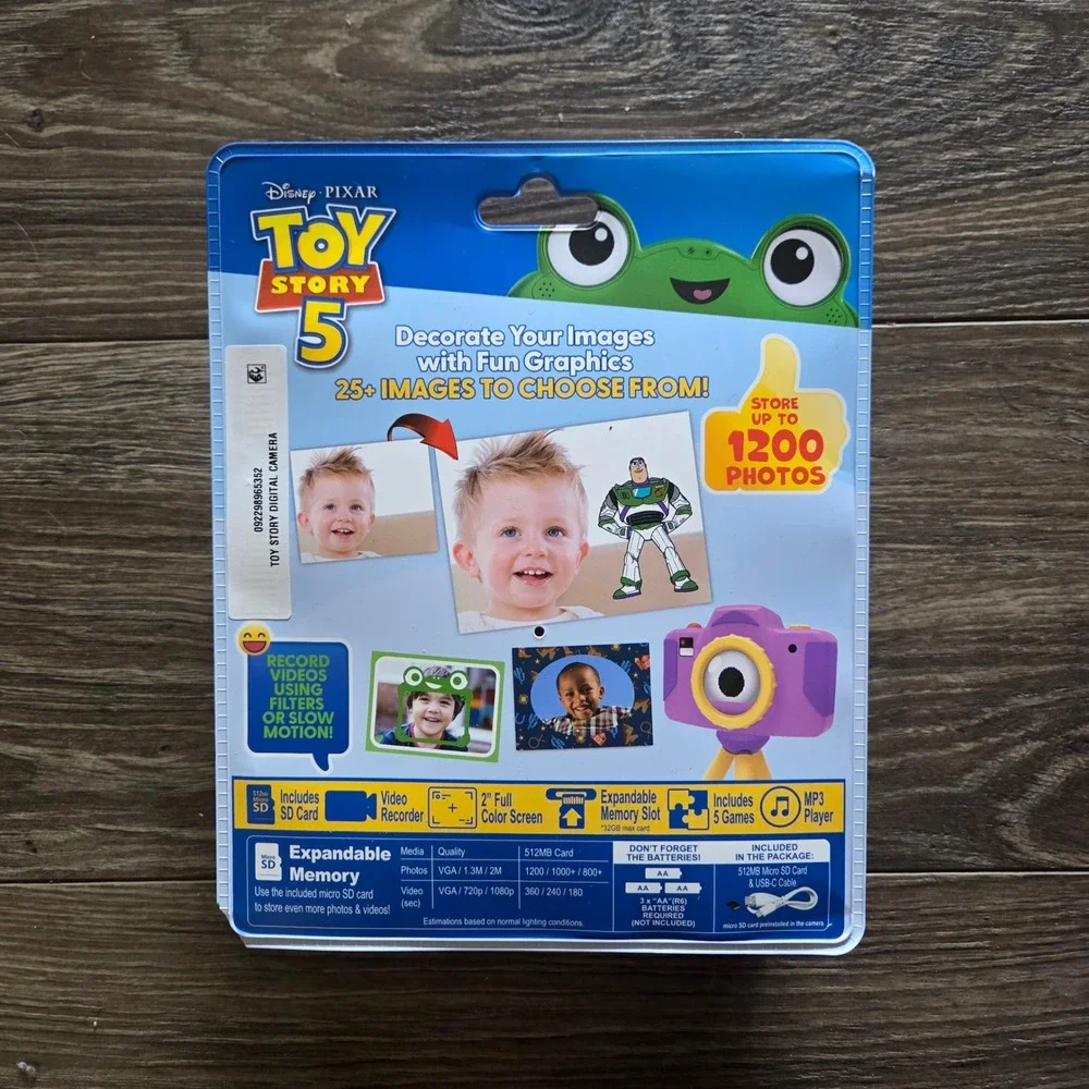 Disney Pixar Toy Story 5 Snappy Digital Camera Kids Purple Yellow New